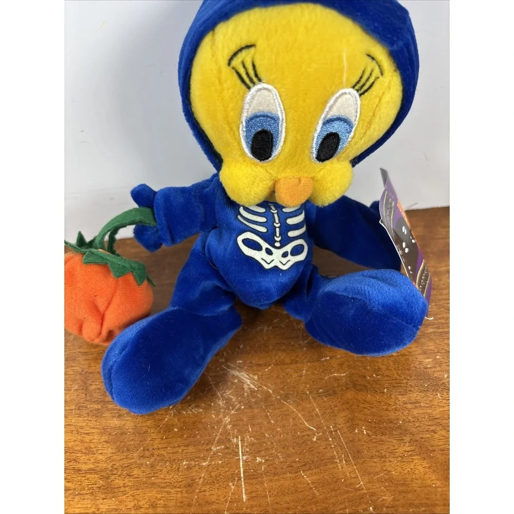 Warner Bros Studio Store TWEETY SKELETON Bean‎ Bag Plush Looney Tunes 1998